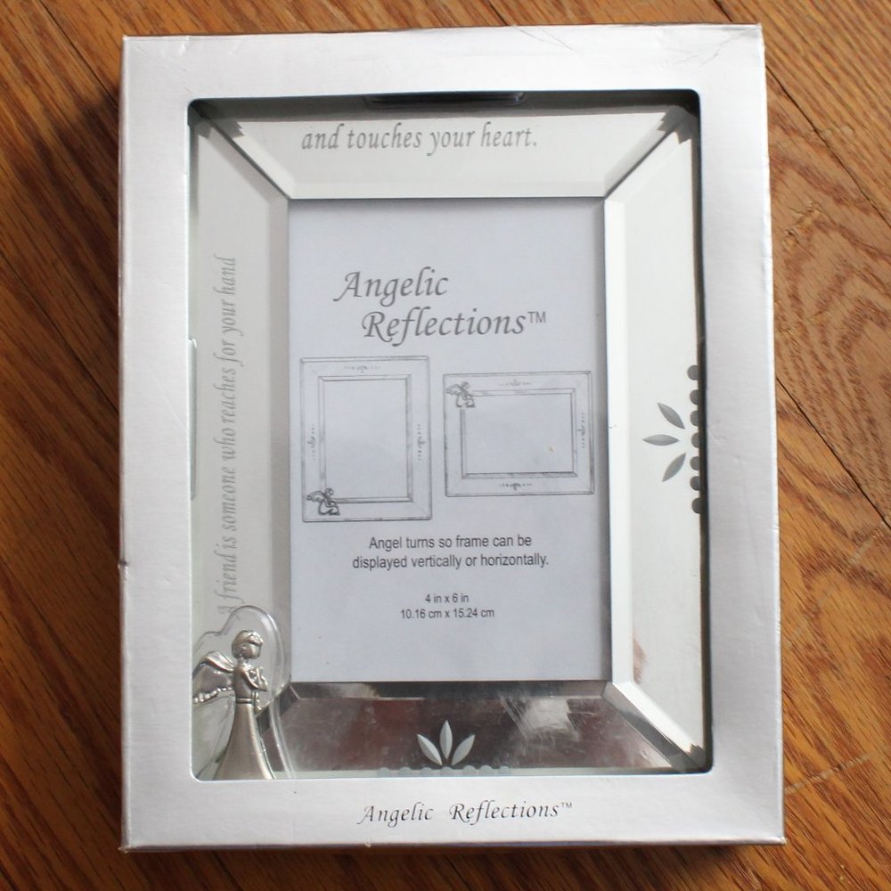 Angelic Reflections Mirrored Glass Picture Frame - Picture 1 of 10